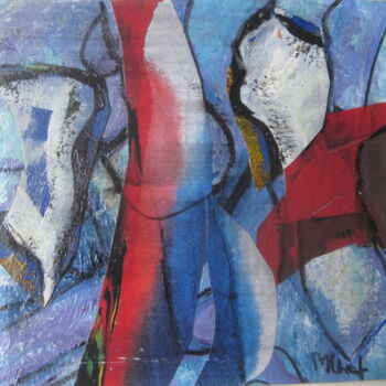 Peinture intitulée "Bleu, Blanc, Rouge…" par Monique Chef, Œuvre d'art originale, Acrylique