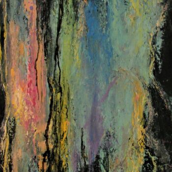 Peinture intitulée "Fluorescence 1" par Catherine Dufrene (Katy), Œuvre d'art originale, Huile