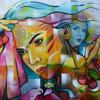 Peinture intitulée "le temps des cerises" par Jeannette Guichard-Bunel, Œuvre d'art originale, Huile