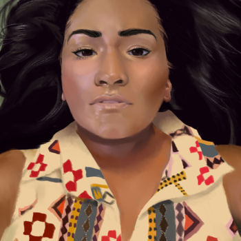 Digital Arts titled "Portrait request" by Antwyon Simpson, Original Artwork, Digital Painting