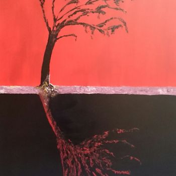 Peinture intitulée "L'arbre : L019" par Laou, Œuvre d'art originale, Acrylique