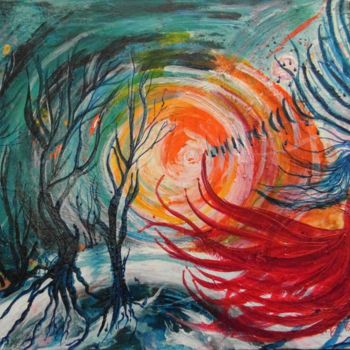 Peinture intitulée "85x55x2 la-foret-da…" par Cécilia Crivelli, Œuvre d'art originale, Acrylique