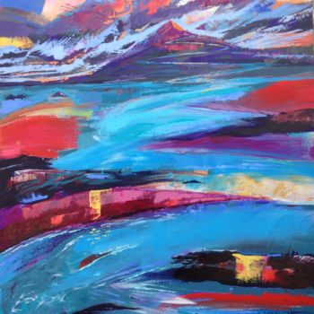 绘画 标题为“Mountain River” 由Peter-Jan Durieux, 原创艺术品, 丙烯