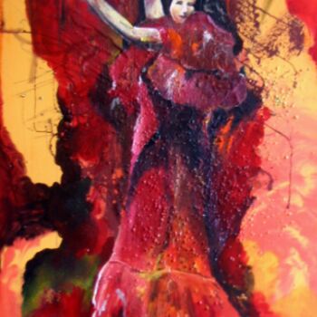 Peinture intitulée "flamenco" par Lapiche, Œuvre d'art originale