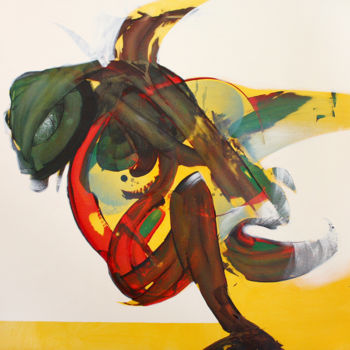 Schilderij getiteld "Omen II" door Pribi, Origineel Kunstwerk, Acryl