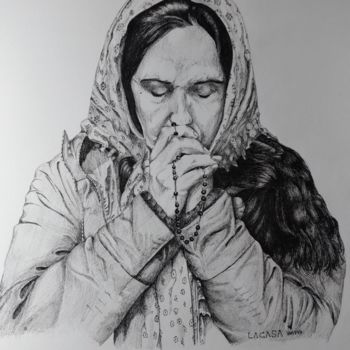 Painting titled "Virgencita, que me…" by Lacasa, Original Artwork