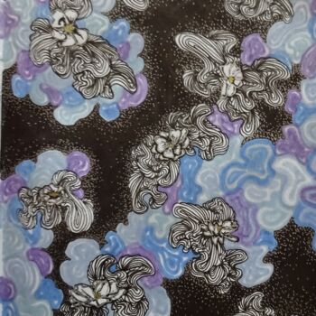 Painting titled "Symphony in black a…" by Elke Matthaeus, Original Artwork, Ink