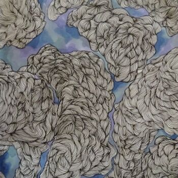 Painting titled "Abstract 4" by Elke Matthaeus, Original Artwork, Ink