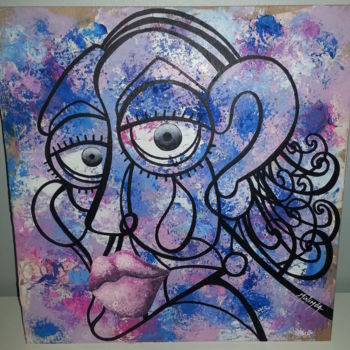 Peinture intitulée ""Rebecca"" par Minimôa, Œuvre d'art originale, Acrylique