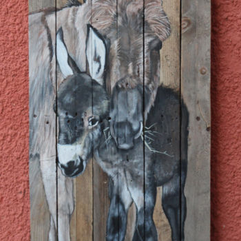 Peinture intitulée "Fanny et Césario" par Elisabeth Begot, Œuvre d'art originale, Acrylique