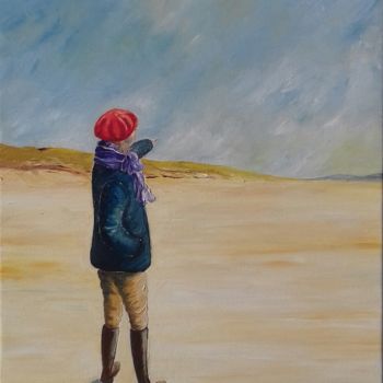 Peinture intitulée "Au loin" par Flachet, Œuvre d'art originale, Huile