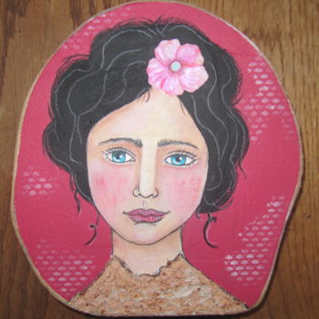 Pintura titulada "Gitte" por Ellen Hendrikx, Obra de arte original, Acrílico