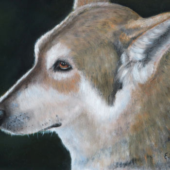 Peinture intitulée "La Douce" par Elke Thiébaut, Œuvre d'art originale, Huile