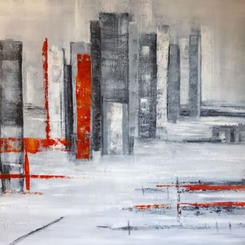 제목이 "Ville abstraite"인 미술작품 Patricia Concordet (Patriciachevalblanc)로, 원작, 아크릴