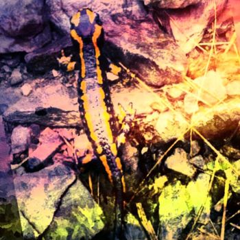 Photographie intitulée "BLUE SHINE" par Grafi, Œuvre d'art originale
