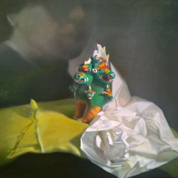 Painting titled "Sometimes I can't b…" by Weiyu Xia, Original Artwork, Oil