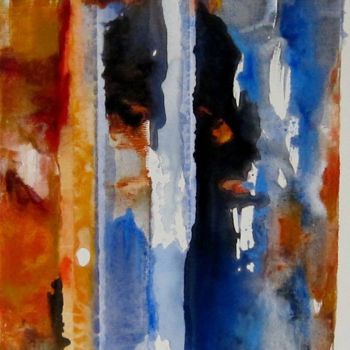 Malerei mit dem Titel "Climat" von Isabelle Langlois, Original-Kunstwerk, Acryl Auf Keilrahmen aus Holz montiert