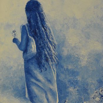 Peinture intitulée "dans la brume" par Stephanie Ledroit, Œuvre d'art originale, Acrylique