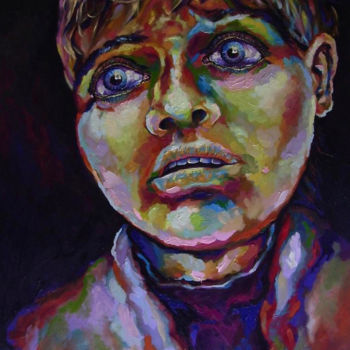 Peinture intitulée "Départ vers un mond…" par Eva-Jo, Œuvre d'art originale, Huile