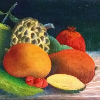 Ζωγραφική με τίτλο "Nature morte (pomme…" από Charles Corbin, Αυθεντικά έργα τέχνης, Λάδι