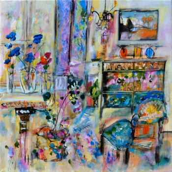 Peinture intitulée "La première intuiti…" par Muriel Cayet, Œuvre d'art originale, Acrylique