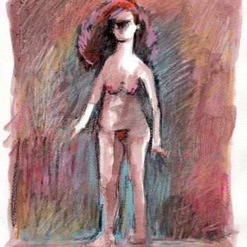 Ζωγραφική με τίτλο "2016 04 16 Rousse.j…" από Delphine Mabed, Αυθεντικά έργα τέχνης, Ακουαρέλα