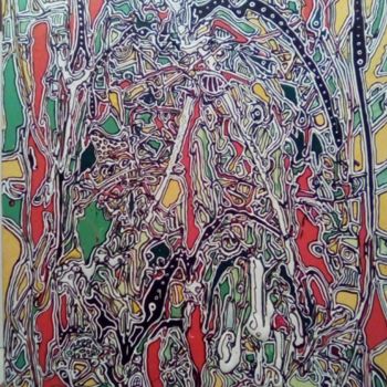 Painting titled ""spider"" by Jerome Cordier, Original Artwork, Acrylic