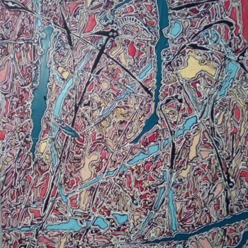 Painting titled "acrylique" by Jerome Cordier, Original Artwork, Acrylic