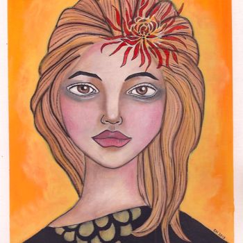 Peinture intitulée "Kenza" par Ellen Hendrikx, Œuvre d'art originale, Acrylique