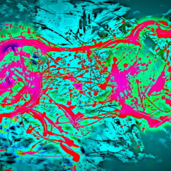 Arts numériques intitulée "Taureau fougueux" par Mysane, Œuvre d'art originale, Peinture numérique