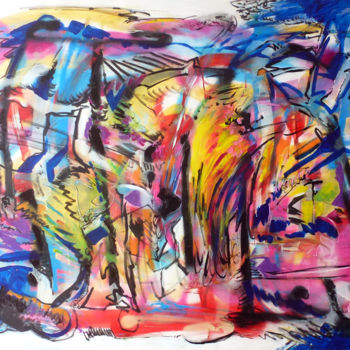 Peinture intitulée "Rebel" par Lucie Rydlova, Œuvre d'art originale, Acrylique