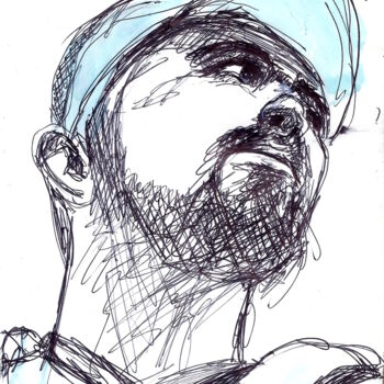 Desenho intitulada "Aldo" por Edith Bos Boyer (EDITH DONC), Obras de arte originais, Canetac de aerossol