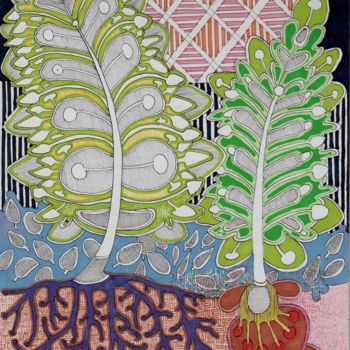 「2017 02 14 Herbier…」というタイトルの絵画 Delphine Mabedによって, オリジナルのアートワーク