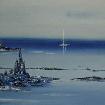 Pittura intitolato "CAP ESTEREL.jpg" da Dominique Thivollier, Opera d'arte originale, Olio