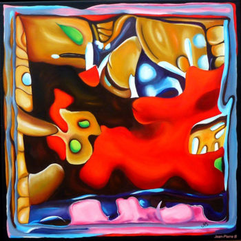 Peinture intitulée "Cerebration - Bill" par Jean-Pierre Beillard, Œuvre d'art originale, Acrylique Monté sur Châssis en bois