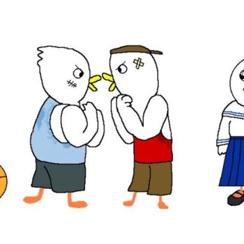 Drawing titled "Wanna Fight?" by Kai-Yu Sun, Original Artwork, Other