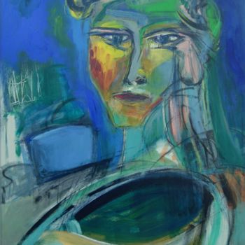 Pintura titulada "une passante" por Hervé Marchelidon, Obra de arte original, Acrílico
