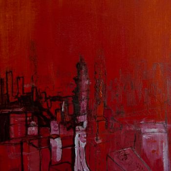 Peinture intitulée "Cité du Futur" par Silvia Ruiz-Poveda, Œuvre d'art originale, Acrylique