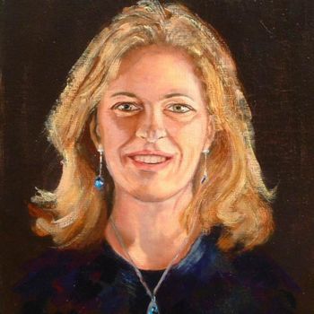 Painting titled "Anne-Lise" by Annie Bagot, Original Artwork, Oil