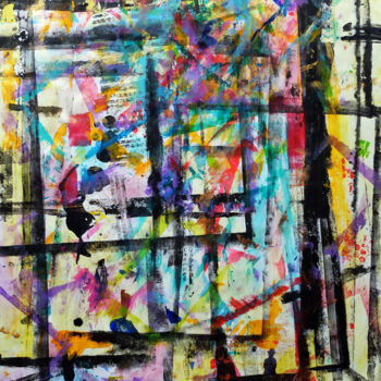 Peinture intitulée "L'INCONNUE AU CHAPE…" par Jean-Marc Philippe (Jimpy), Œuvre d'art originale, Acrylique