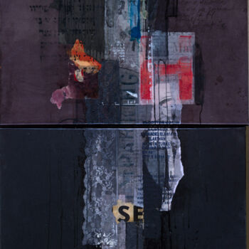 Painting titled "Échos #1" by Claude Lieber, Original Artwork
