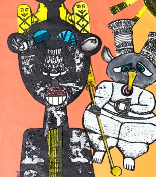 제목이 "Art singulier. Figu…"인 콜라주 Véronique Lestoquoy (neko92vl)로, 원작, 아크릴