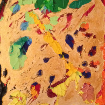 Painting titled "Triptych Part 2 cen…" by Rowdy, Original Artwork, Acrylic