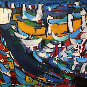 Painting titled "New World 1" by Jacinte, Original Artwork, Acrylic