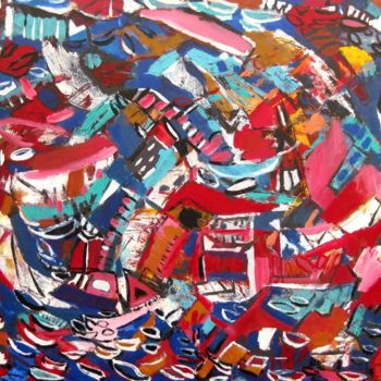 Painting titled "Tempête" by Jacinte, Original Artwork, Acrylic