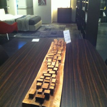 Sculptuur getiteld "LIVIGNO" door Ivan Fabani, Origineel Kunstwerk, Hout