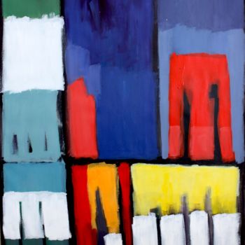 Peinture intitulée "Porte rouge.jpg" par Delphine Mabed, Œuvre d'art originale, Gouache