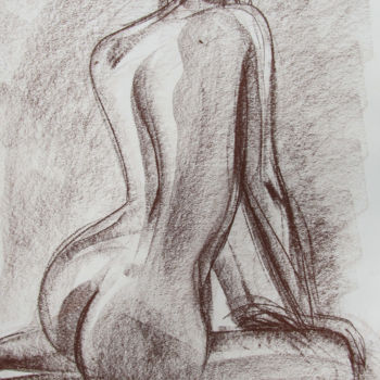「Lisa」というタイトルの描画 Jarmo Korhonenによって, オリジナルのアートワーク, チョーク