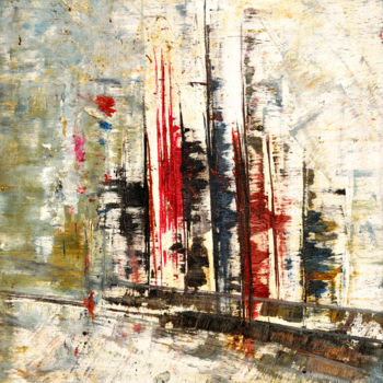 제목이 "ABSTRACT CITYSCAPE"인 미술작품 Anandswaroop Manchiraju로, 원작, 기름