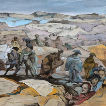 Peinture intitulée "Sur un chemin qui n…" par Gilles Chambon, Œuvre d'art originale, Huile